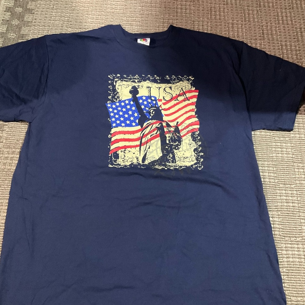 Fruit of the Loom Blue and Red Short Sleeve Tees